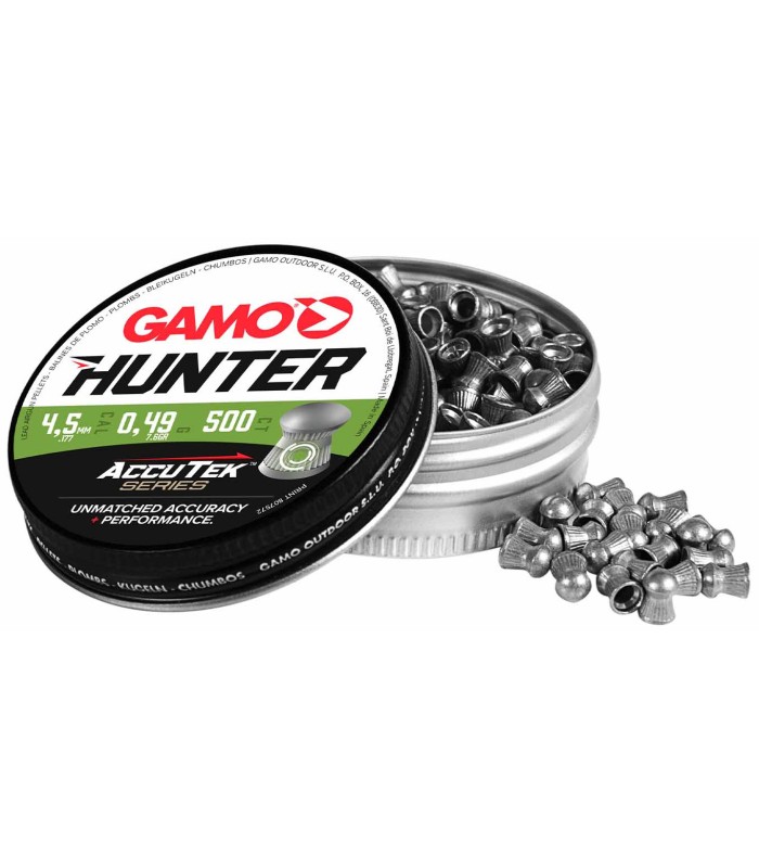 Gamo Βλήματα Hunter Accutek (500) Μύτη Στρογγυλή 4.5mm - tokatlis.gr