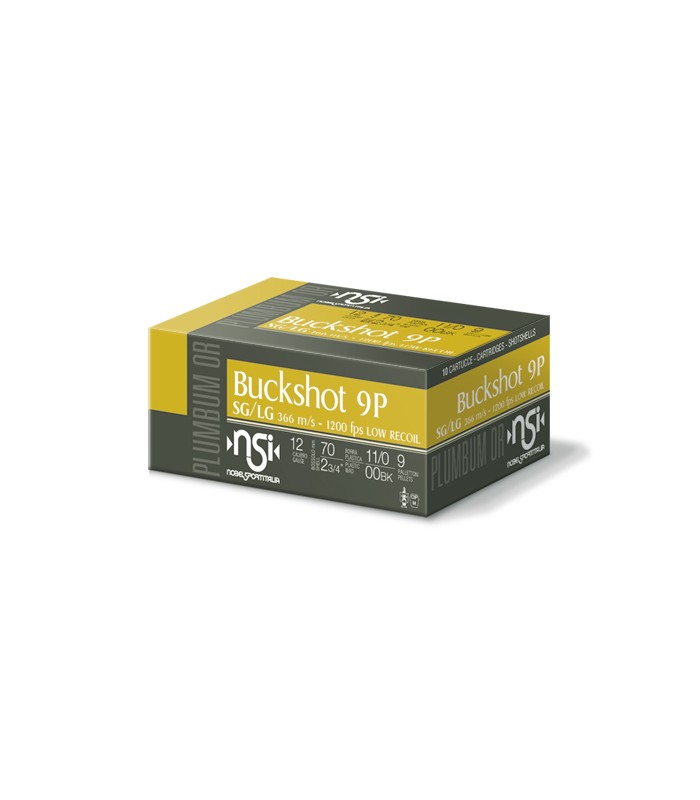 Cal.12 Buckshot Sg/Lg Hp 9βολο 33g Φυσίγγια Κυνηγίου (Δράμια) Nobel Sport Italia - tokatlis.gr