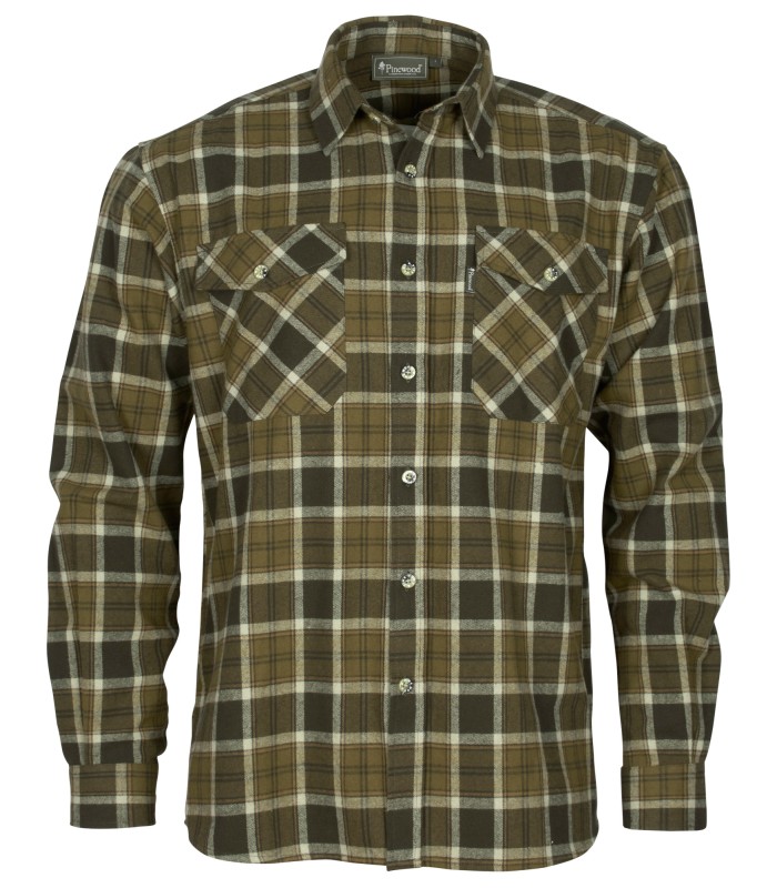 9026 Ανδρικό Πουκάμισο Harjedalen Pinewood H.Olive/Khaki | tokatlis.gr