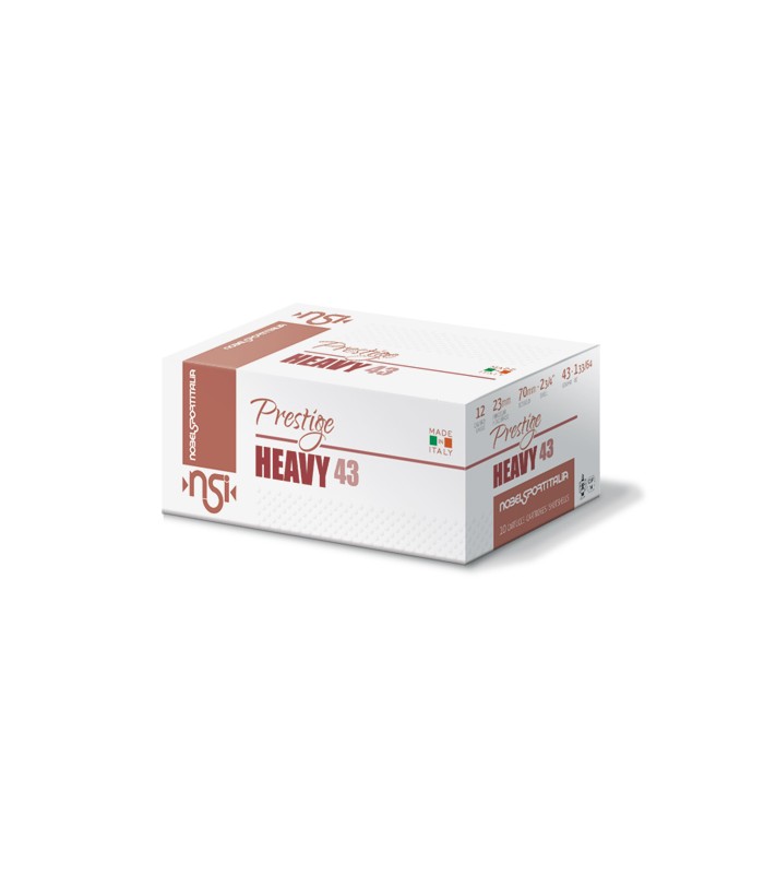 Cal.12 Heavy Prestige 43g (Σφαιρίδια No 0, 2) Φυσίγγια Κυνηγίου Nobel Sport Italia - tokatlis.gr