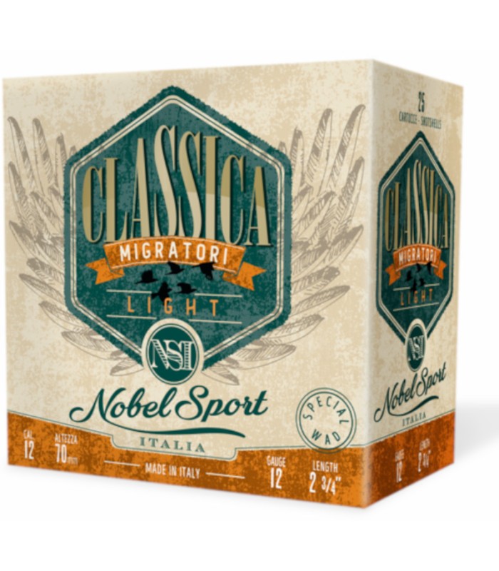 Cal.12 Classica Light 32g Φυσίγγια Κυνηγίου Nobel Sport Italia  - tokatlis.gr
