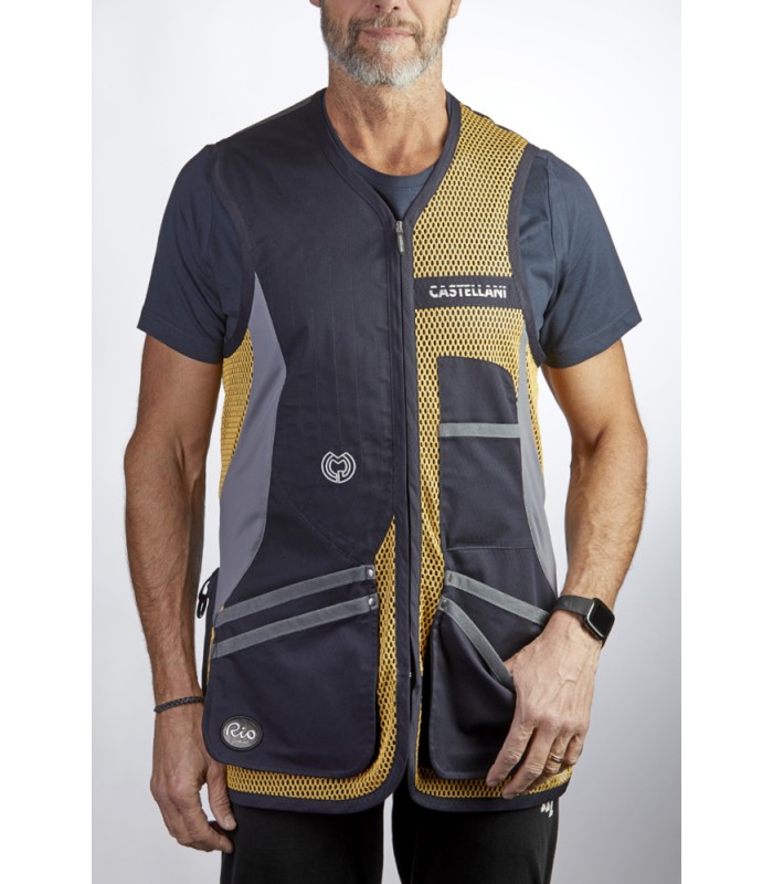 Sport Rio Vest (Fabric R.P) Right Σκοπευτικό Γιλέκο Gold/Navy/Gray - tokatlis.gr