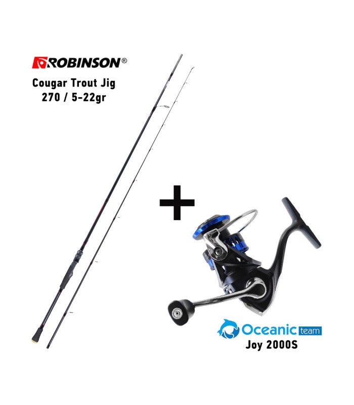 Combo Spinning Robinson Cougar Trout Jig 270 / 5-22gr + Oceanic Team Joy 2000S - tokatlis.gr