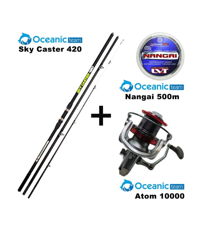 Combo Surf Casting Oceanic Sky Caster 420+ Oceanic Atom 10000 + Nangai 500m - tokatlis.gr