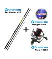 Combo Surf Casting Oceanic Sky Caster 420+ Oceanic Atom 10000 + Nangai 500m