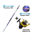 Combo Surf Casting Oceanic Piccolino 390 + Sensei Magnum 60 + Nangai 500m