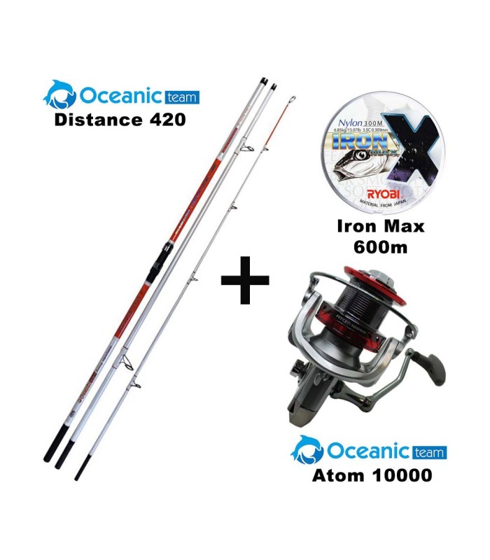 Combo Surf Casting Oceanic Distance 420 + Oceanic Team Atom 10000 + Ryobi Iron 600m - tokatlis.gr