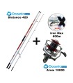 Combo Surf Casting Oceanic Distance 420 + Oceanic Team Atom 10000 + Ryobi Iron 600m