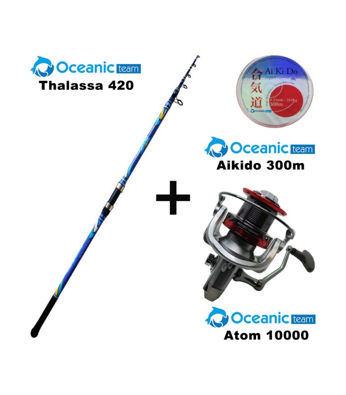 Combo Surf Casting Oceanic Thalassa 420 + Oceanic Atom 10000 + Oceanic Aikido 300m - tokatlis.gr