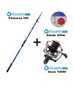 Combo Surf Casting Oceanic Thalassa 420 + Oceanic Atom 10000 + Oceanic Aikido 300m