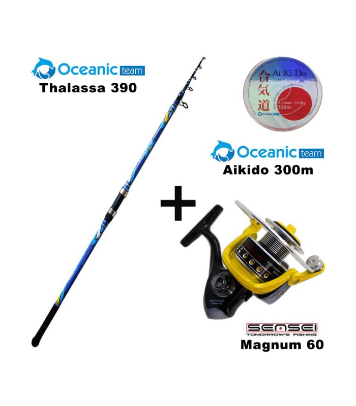 Combo Surf Casting Oceanic Thalassa 390 + Sensei Magnum 60 + Oceanic Aikido 300m - tokatlis.gr