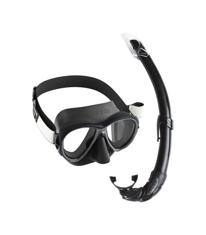 Cressi Samoa + Mexico Combo Black/Black - Σετ Μάσκα και Αναπνευστήρας - tokatlis.gr