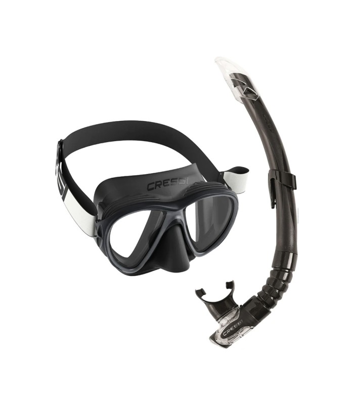 Cressi Fiji + Gamma Combo Black/Black - Σετ Μάσκα και Αναπνευστήρας - tokatlis.gr