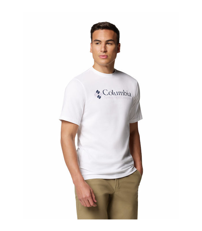 Columbia CSC Basic Logo  Short Sleeve Tee - Λευκό- tokatlis.gr
