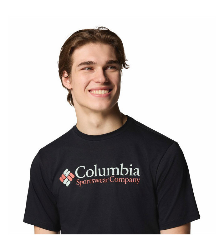 Columbia CSC Basic Logo Short Sleeve Tee Black- tokatlis.gr
