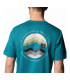 Columbia Ανδρικό Μπλουζάκι Kettle River  Outdoor Tee River Blue, Circular Linescape - tokatlis.gr