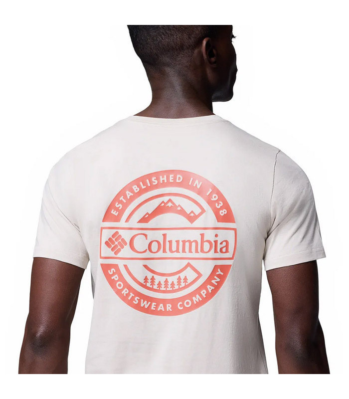 Columbia Ανδρικό Μπλουζακι Rapid Ridge  Back Graphic Tee II -Dark Stone, Button Badge | tokatlis.gr