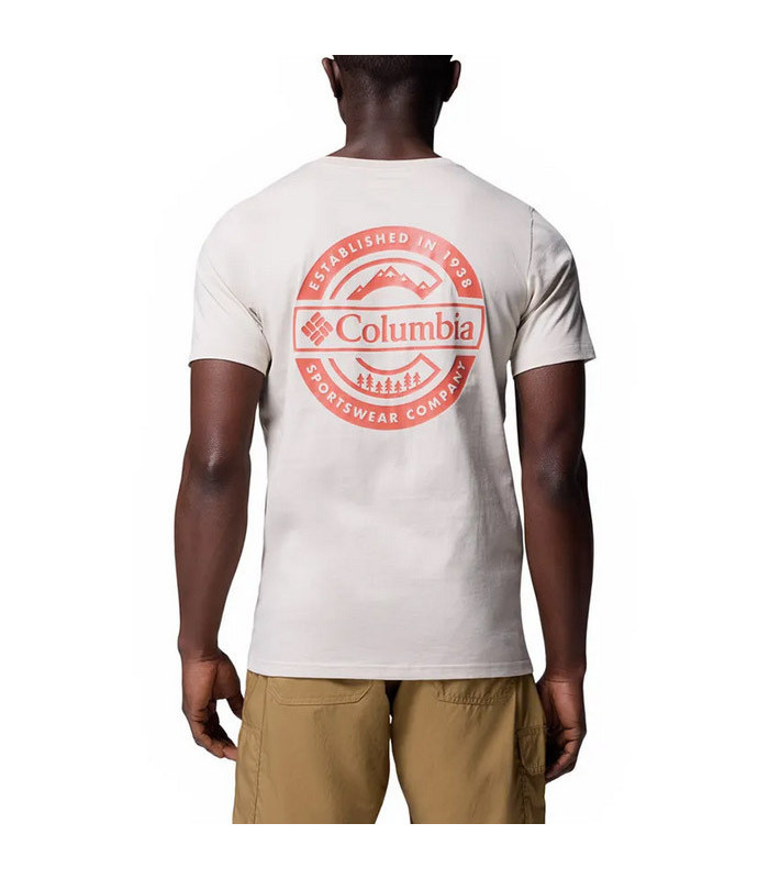 Columbia Ανδρικό Μπλουζακι Rapid Ridge  Back Graphic Tee II -Dark Stone, Button Badge | tokatlis.gr