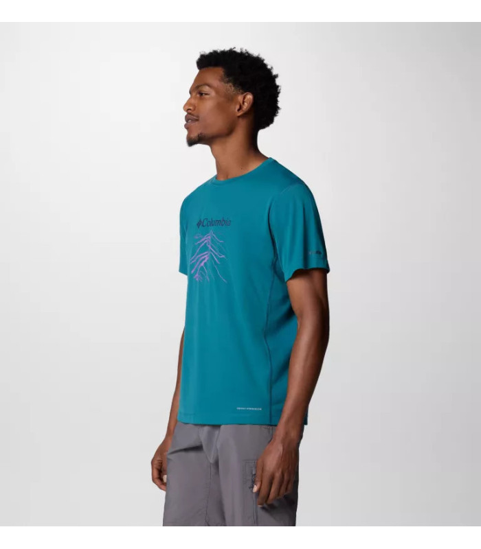 Columbia Zero Rules™ Light SS Graphic Crew - River Blue, Ridge Line Life - tokatlis.gr