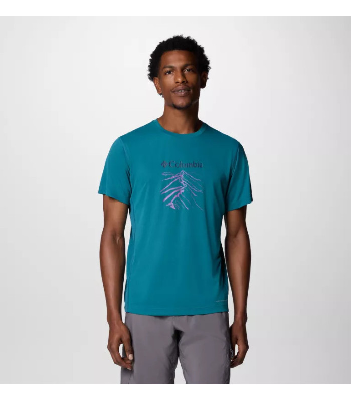 Columbia Zero Rules™ Light SS Graphic Crew - River Blue, Ridge Line Life - tokatlis.gr