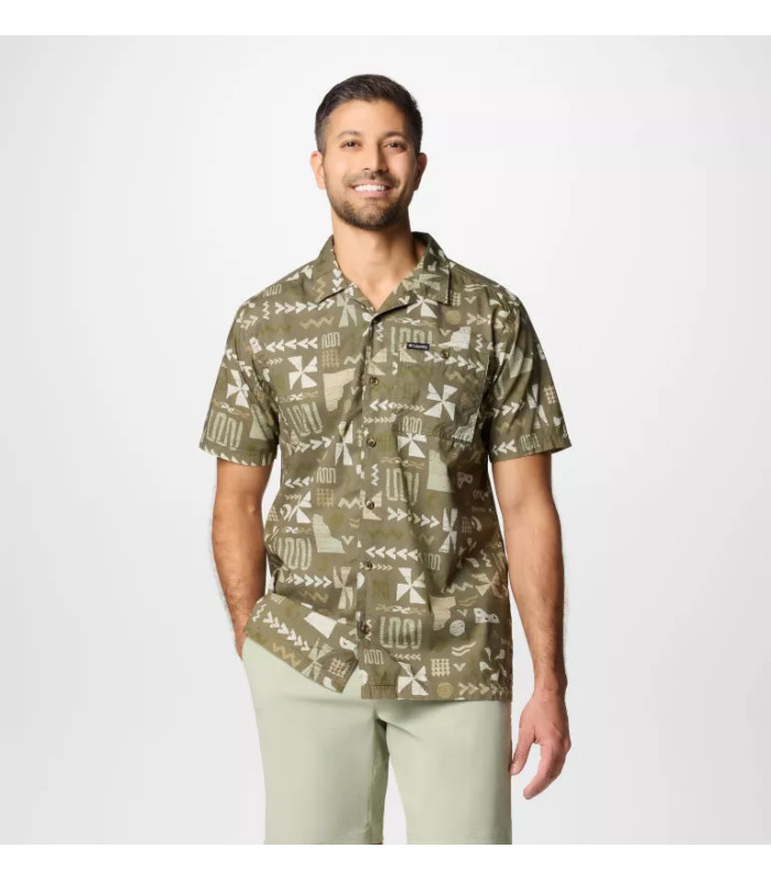 Columbia Utilizer  II Solid Short Sleeve Shirt  Stone Green Outer Bounds - tokatlis.gr