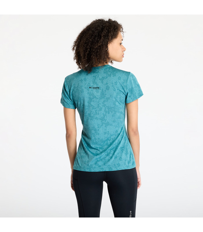 Columbia Bluebird Canyon  Short Sleeve Crew River Blue Popflorid Jacquard - tokatlis.gr