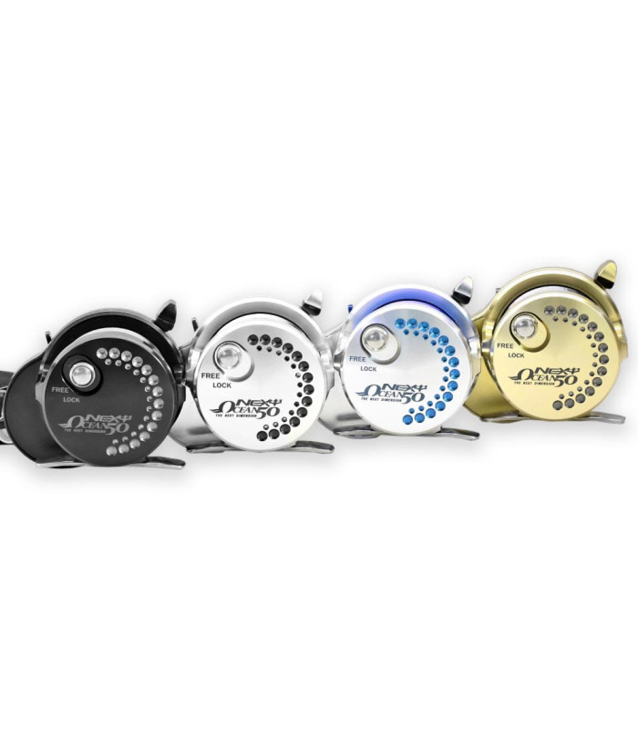NEXT Ocean 50 Slow Pitch Jigging Reel - Gunsmoke / Red  - tokatlis.gr