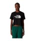 The North Face Easy Γυναικείο Crop T-shirt Μαύρο - tokatlis.gr