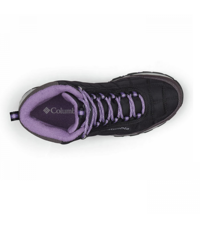 Columbia Γυναικεία Μποτάκια Firecamp Black/Plum Purple - tokatlis.gr