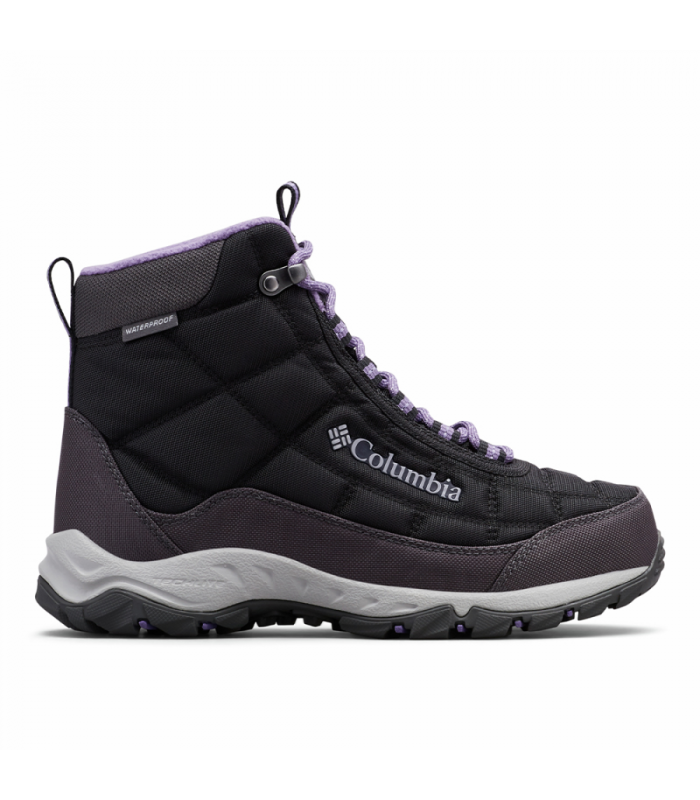 Columbia Γυναικεία Μποτάκια Firecamp Black/Plum Purple - tokatlis.gr