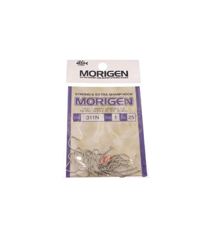 Morigen Αγκίστρια 311Ν / Νίκελ (Φακ. 25 Τεμ) - tokatlis.gr