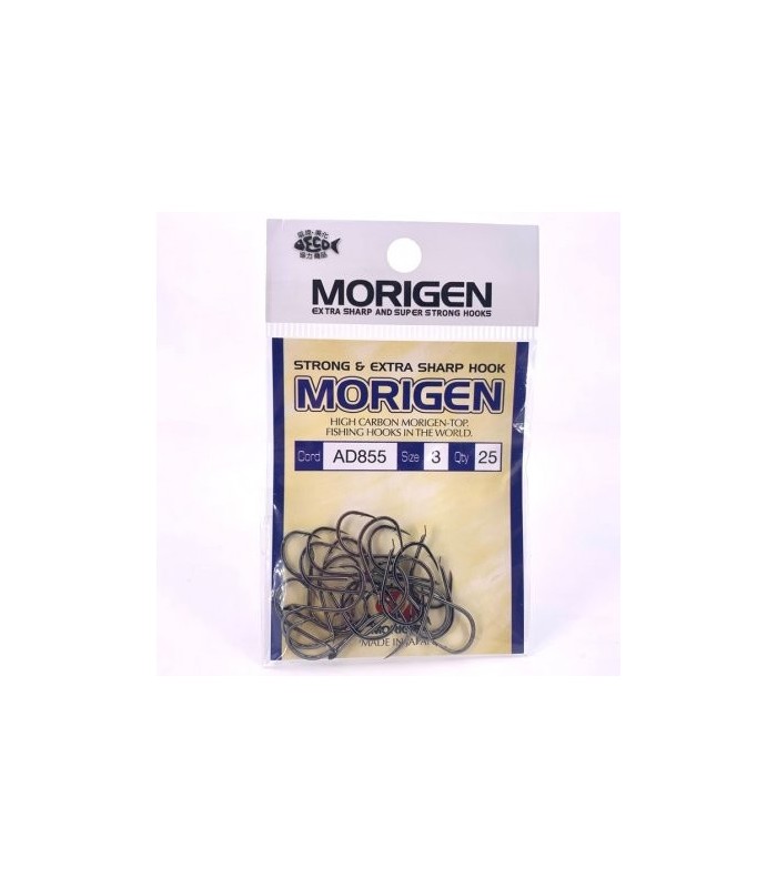 Morigen Αγκίστρια AD855 / Mαύρο Νίκελ (Φακ. 25 Τεμ.) - tokatlis.gr