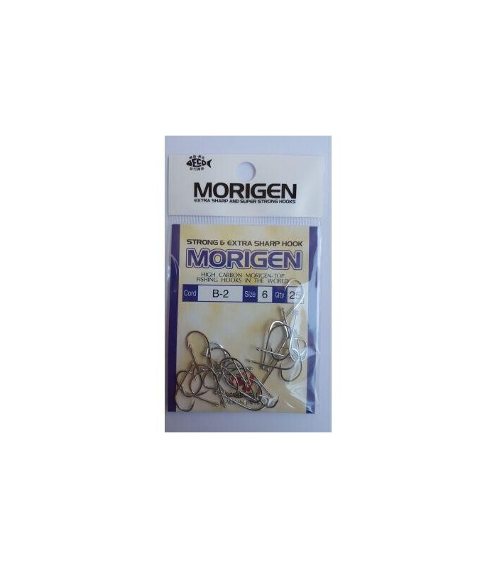 Morigen Αγκίστρια B2(5213N) / Νίκελ Με Κρίκο (Φακ. 25 Τεμ.) - tokatlis.gr