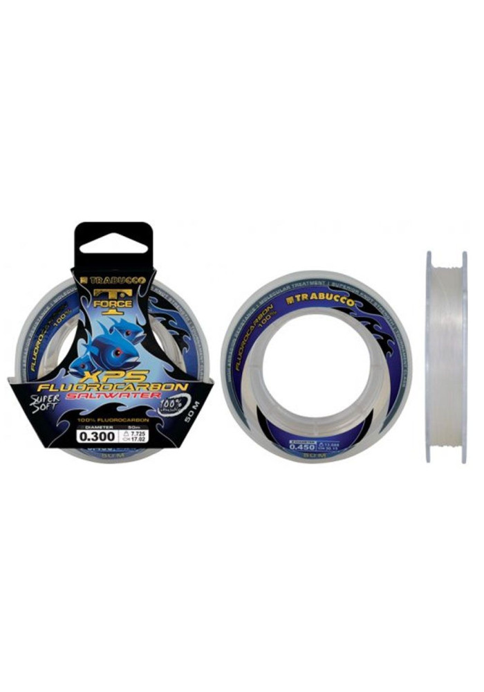 Πετονιά Trabucco T-Force XPS Fluorocarbon Saltwater 50m Αόρατη | tokatlis.gr