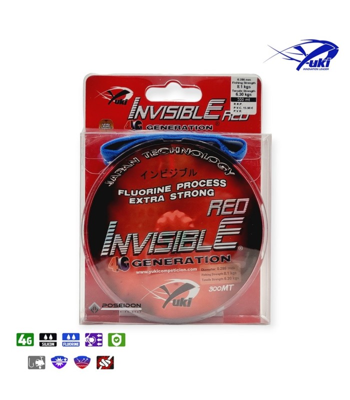 Πετονιά Yuki Invisible Red 300m  - tokatlis.gr