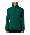 The North Face - W 100 Glacier 1/4 Zip Eu Evergreen