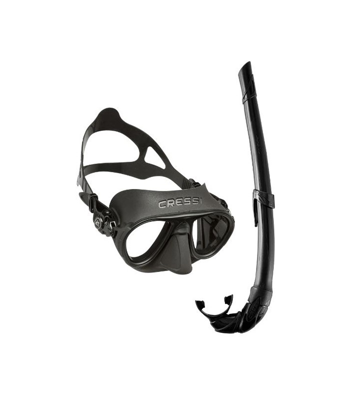 Cressi Calibro + Corsica Combo Black - Σετ Μάσκα και Αναπνευστήρας - tokatlis.gr