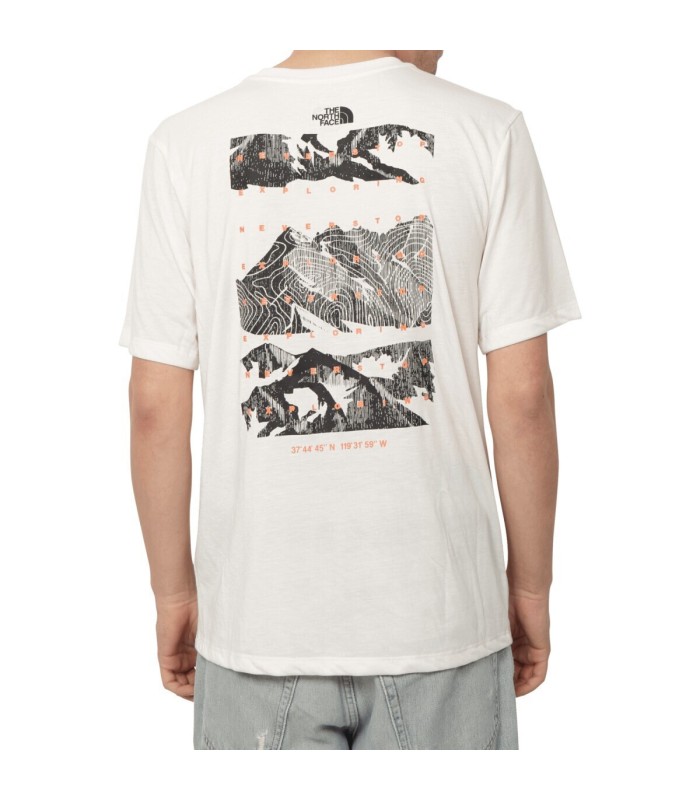 The North Face Ανδρικό Μπλουζάκι Foundation Mountains Tee - White Dune  - tokatlis.gr