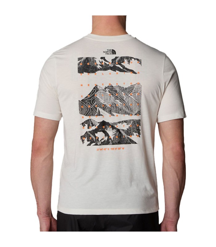 The North Face Ανδρικό Μπλουζάκι Foundation Mountains Tee - White Dune  - tokatlis.gr