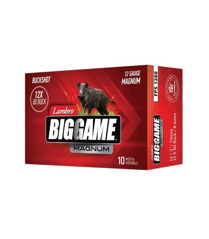 Φυσίγγια Lambro Big  Game 12βολο MAGNUM 44g (12×8.65mm) Cal.12 - tokatlis.gr