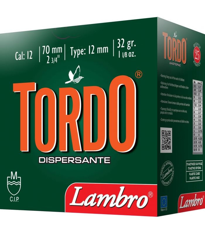 Φυσίγγια Lambro Tordo Διασποράς 32gr- tokatlis.gr