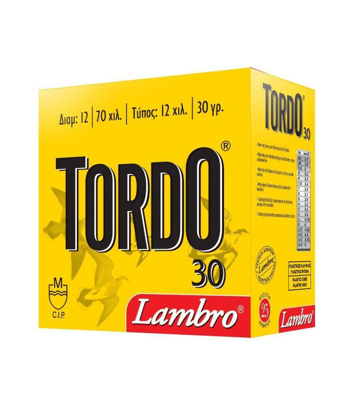Φυσίγγια Lambro  Tordo 30gr  Cal.12-  tokatlis.gr