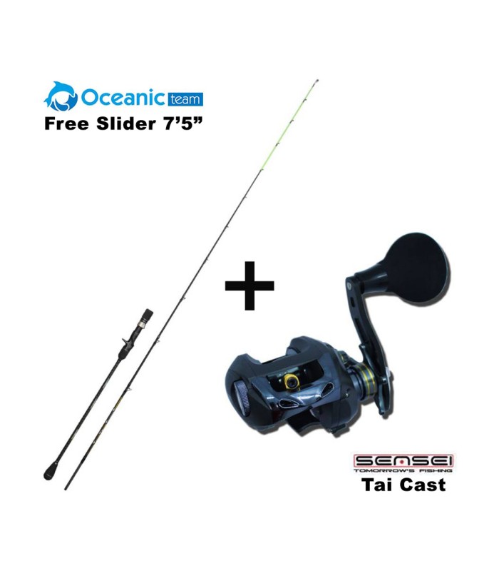 Combo Tai rubber Oceanic Team Free Slider 7'5'' + Sensei Tai Cast - tokatlis.gr
