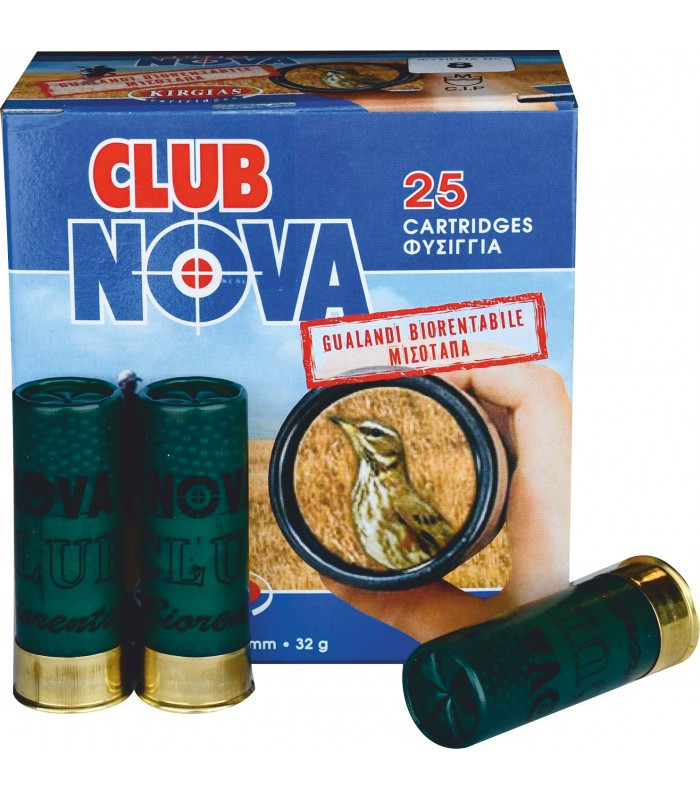 Φυσίγγια Nova Club Biorientable 32 gr Cal.12-  tokatlis.gr