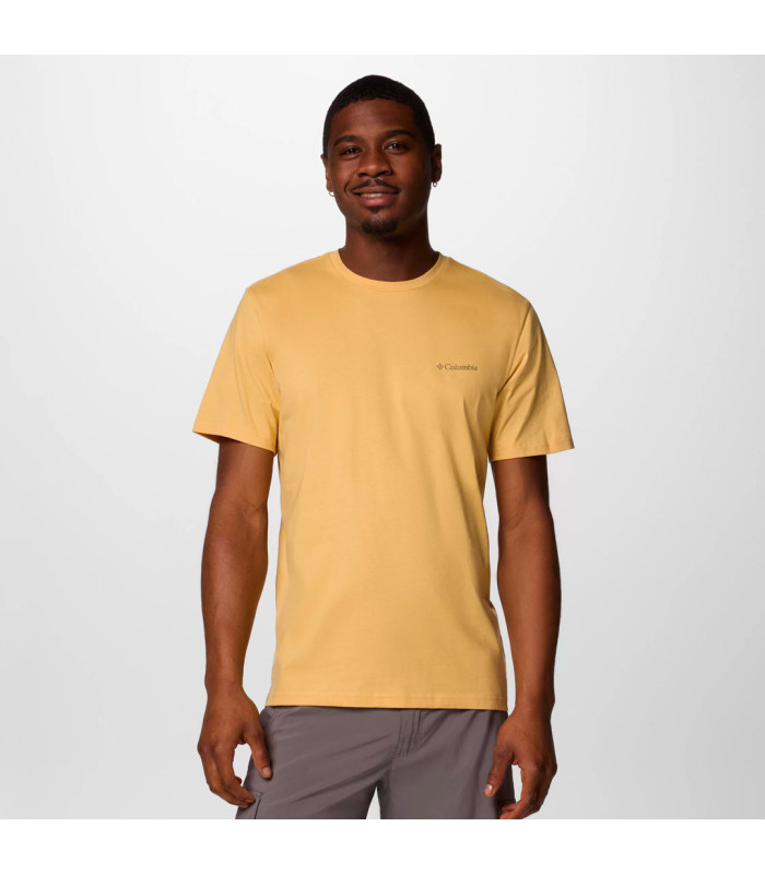 Columbia Ανδρικό Μπλουζακι Rapid Ridge  Back Graphic Tee II -Sand Dune, Button Badge - tokatlis.gr