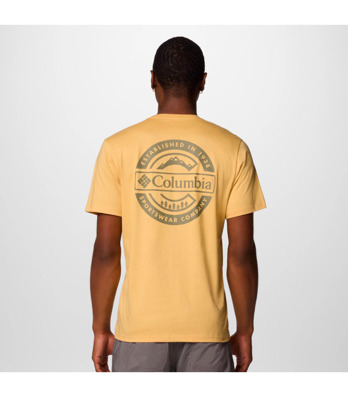 Columbia  Rapid Ridge Back Graphic Tee II -Sand Dune, Button Badge - tokatlis.gr