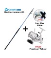 Combo Surf Casting Oceanic Team Mediterranean 420 + Ryobi Proskyer Yellow + Ryobi Iron 300m