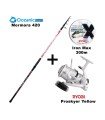 Combo Surf Casting Oceanic Team Mormora 420 + Ryobi Proskyer Yellow+ Ryobi Iron 300m