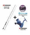 Combo Spinning Robinson Toshido Spin 270 / 8-30gr + Robinson Caravel 254 + Oceanic Team Lure Game Braid x4 150m