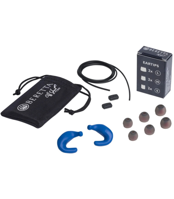Ωτοασπίδες Beretta Mini E2 32dB SNR protection silicone confort (S, M, L) interchangeable ear plugs Blue